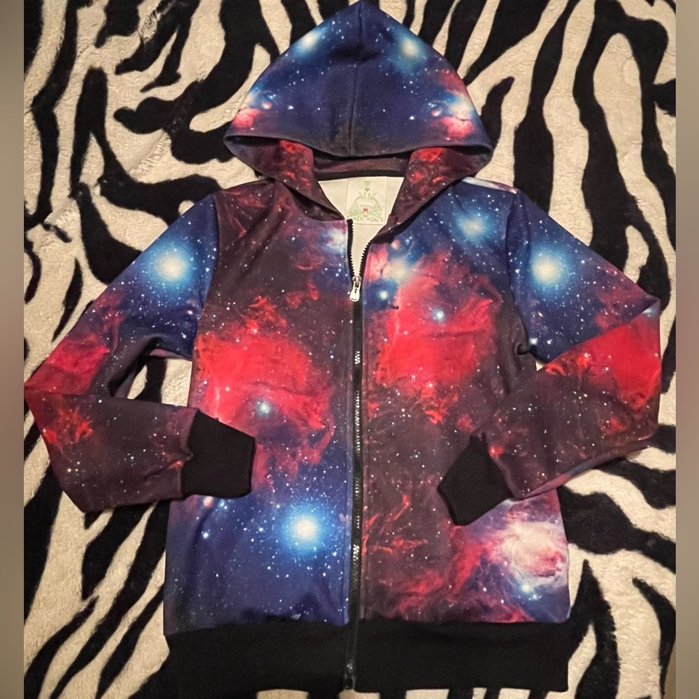 Size M Galaxy Nebula Space Hoodie by Peacocks - Like New!